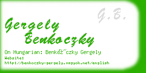 gergely benkoczky business card